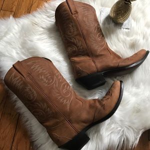 Durango Leather Tan Cowboy Boots